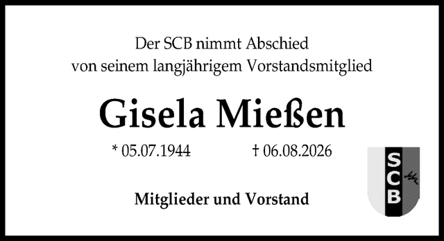 Traueranzeige SCB