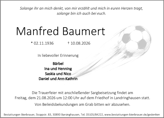 Portrait von Manfred Baumert
