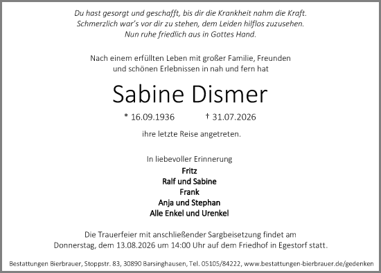 Traueranzeige