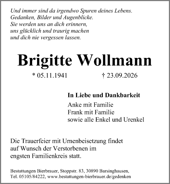 Traueranzeige