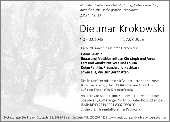 Portrait von Dietmar Krokowski